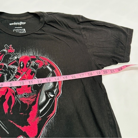 WeLoveFine Marvel Deadpool Black Graphic T-shirt - Picture 4 of 6